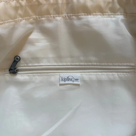 Kipling Cream and Gray Overnight Tote Bag - Picture 9 of 14